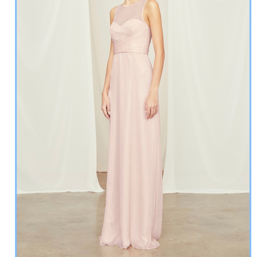 Amsale Light Pink Bridesmaid Dress
